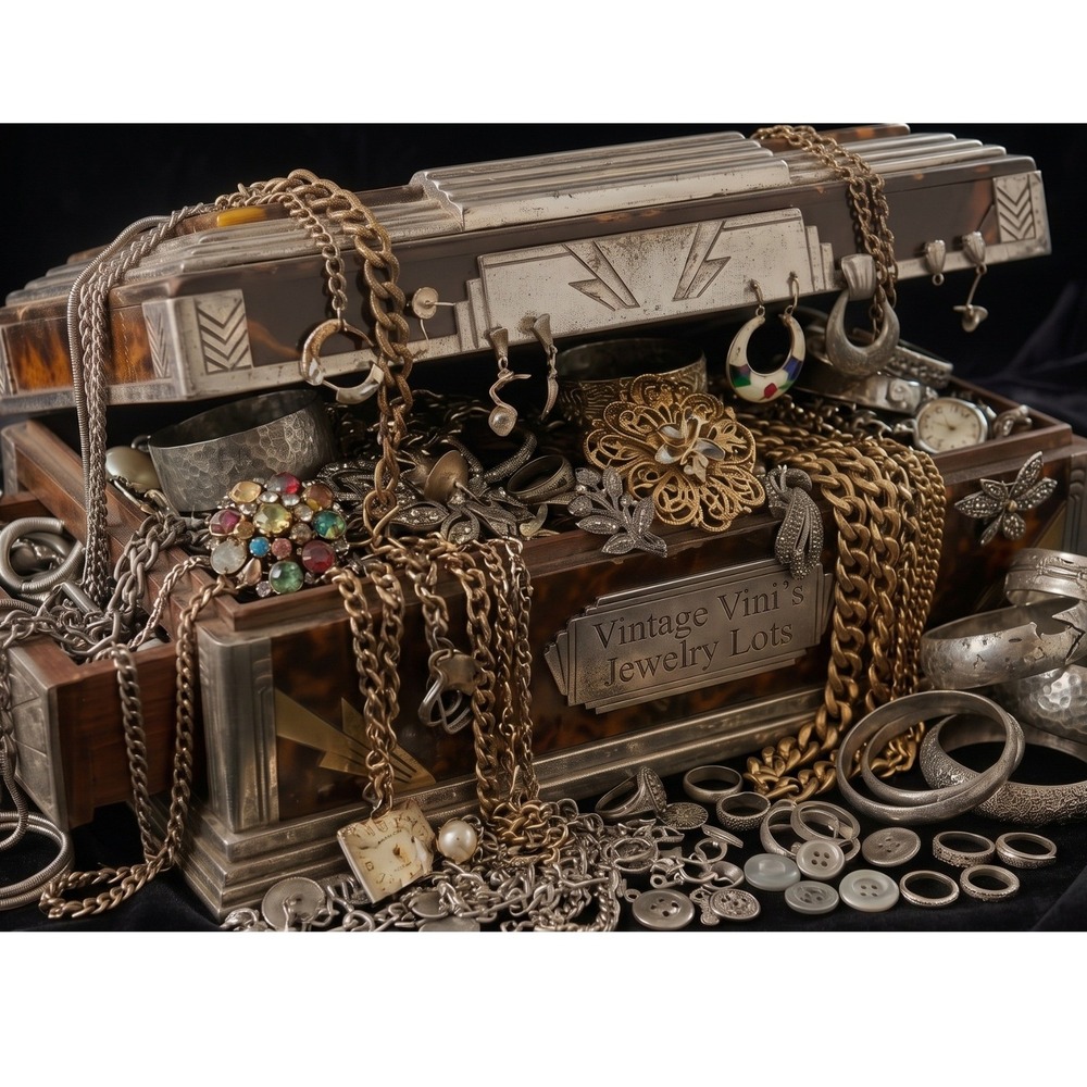 1 Pound of Unsorted Unsearched Jewelry Vintage Modern Wear Junk Treasure Hunt